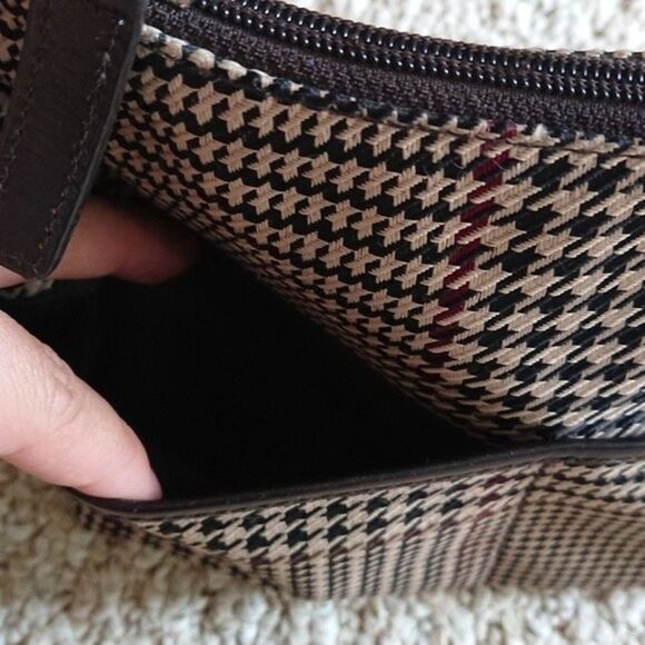 Lauren Ralph Lauren Black, beige, red Herringbone Bag Trimmed in Black - Picture 8 of 12